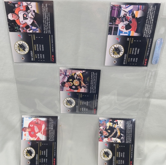 1993-94 Leaf Hockey Hat Trick Artists Insert Set (10) Lemieux Yzerman - Picture 4 of 4